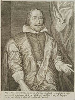 J. NEEFFS (*1604) after DYCK (*1599), Portrait of Joost de Hertoghe, around 1650, Copper engraving