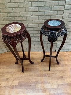 CHINESE TOP PEDESTAL TABLE/PLANT STAND
