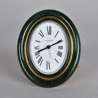 Vintage Cartier Oval Alarm Desk Clock