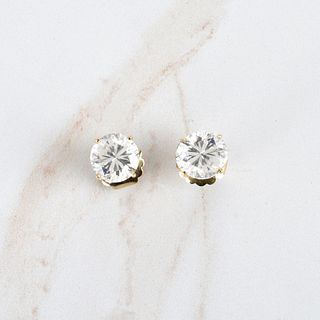 CZ and 14K Ear Studs