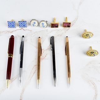 Collection of Writing Instruments and Cufflinks