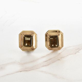 Topaz and 14K Ear Clips