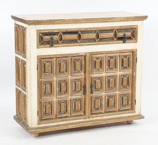 Continental Baroque Style Painted Side Cabinet