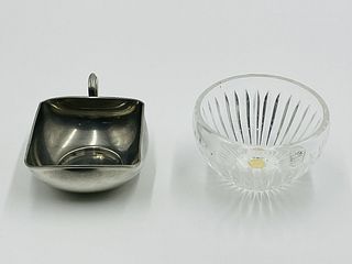 Crystal Bowl By Dansk together with a Royal Holland Pewter Bowl