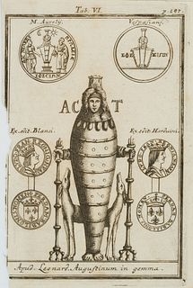 L. AUGUSTINUS (17th), Title page with Artemis of Ephesus, Copper engraving