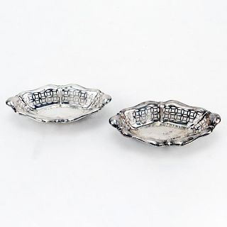Two (2) John Round & Son Ltd, Sterling Silver Pierced Dishes