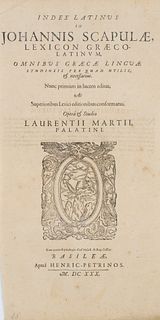 Unknown (17th), Titel, Lexicon Graeco-Latinum,  1630, Copper engraving