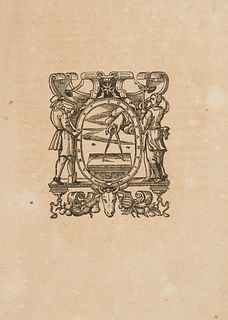 Unknown (16th), Printer's mark with compass,  1645, Copper engraving