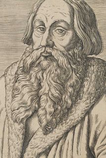 Unknown (17th), Portrait of a Bearded Old Man, Copper engraving