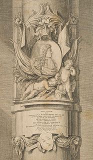 S. LECLERC (*1637) after GIRARDON (*1628), Kenotaph of Claude Berbier du Metz, Etching