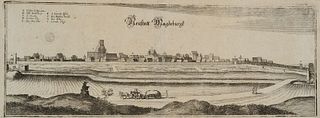C. MERIAN (1627-1686), City view Neustadt-Magdeburg, around 1650, Etching