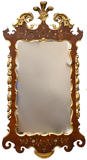 Margolis Custom Mahogany Chippendale Style Mirror
