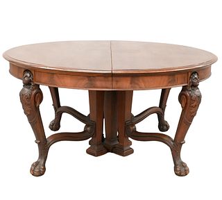 Victorian Mahogany Round Dining Table