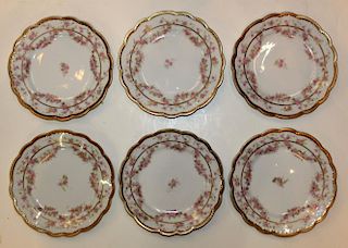 6 Carlsbad pink floral plates
