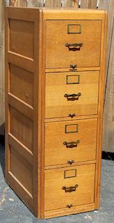 Remington Rand Library Bureau oak file cabinet