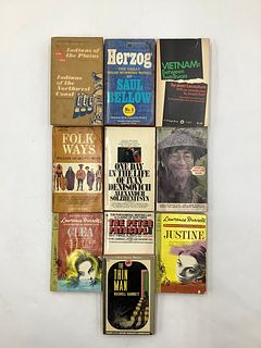 Set of 10 books including: Herzog, Justine, Clea, The Thin Man, Folk Ways and More.