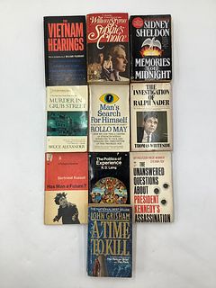 Set of 10 books including: A Time To Kill, Murder in Grub Street, Memories of Midnight & More
