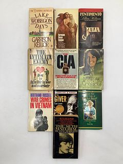 Set of 10 books: Day Break, Lake Wobegon, The Giver, The Seth Material, War Crimes in Vietnam