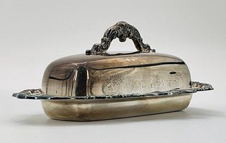 Silver Plated Butter Dish With lid by Gorham Silver