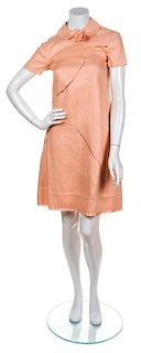 A Bill Blass Ballet Pink Linen Dress,