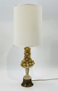 Vintage Table Lamp With Faux Grape Cluster Base.