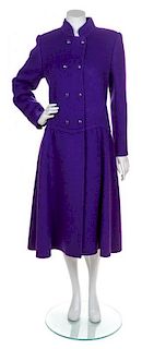 A Mila Schon Purple Coat, Size 10.