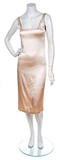 A Narcisco Rodriguez Peach Silk Dress, Size 6.