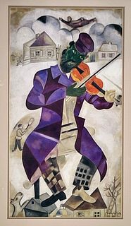 Green Violinist Print after Marc Chagall