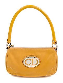 A Christian Dior Tan Handbag, 9.25" x 5" x 2", Strap Drop 7".