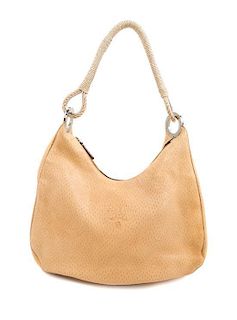 A Prada Leather Camel Hobo Bag,