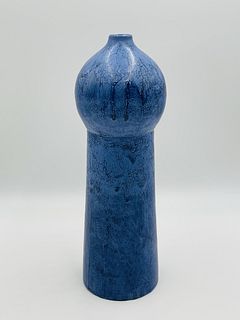 Chinese Moon Flask Vase with Split Tail Lizard Handles