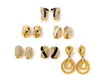 A Collection of Christian Dior Earclips,