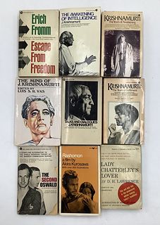 9 books, Erich Fromm, Krishnamurti, Akira Kurasawa, Richard H. Popkin