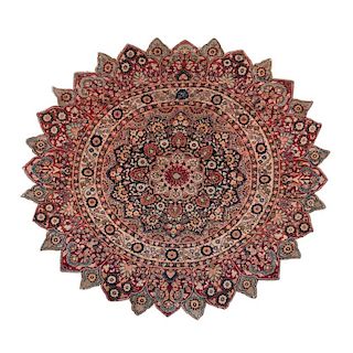 Antique Khorasan Round Rug