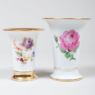 Two Meissen Porcelain Vases