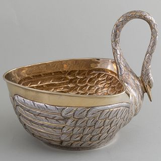 Mexican Tane Silver Swan Bowl