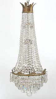 Neoclassical Style Beaded Glass Chandelier