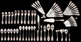 119 pcs Wallace Grand Baroque Sterling Flatware, Service for 16 & 1 Extra