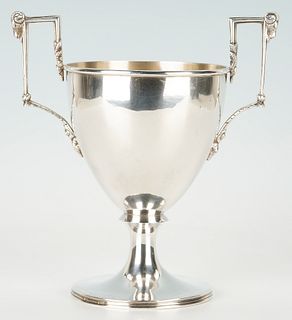 S. Kirk Coin Silver Cup with Double Ram's Head Handles, c. 1840