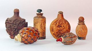 Assembled Grouping of Six Snuff Bottles
