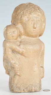 William Edmondson Sculpture, Mother and Child