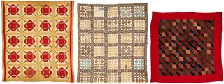 3 Antique Quilts, incl. Garden of Eden, Hickory Leaf Patterns