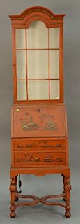 Chinoiserie decorated diminutive secretary desk. ht. 73in., wd. 20in.