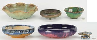 5 Fulper Art Pottery Bowls