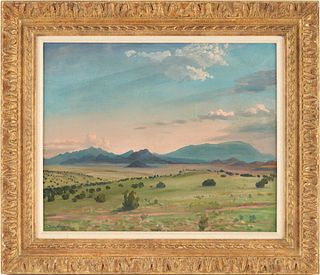 John Sloan Oil on Canvas, Taos Landscape