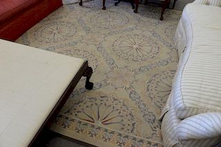 Needlepoint carpet, 9'7" x 13'7"
