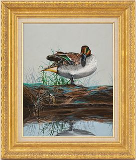 Phillip Crowe Acrylic Painting of a Duck