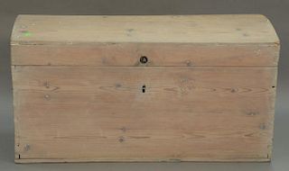 Domed lift top chest with dovetailed corners, 19th century. ht. 24in., wd. 44in., dp. 23in.