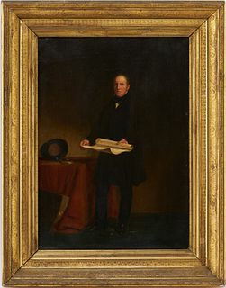 19th C. Portrait of Mr. Grant of Niagara Falls, New York, Aesthetic Frame
