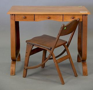 Early Mid-Century child's desk and chair, Delphos Bending Co. ht. 27in., wd. 54in., dp. 20in.